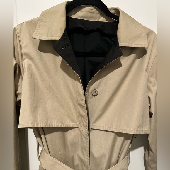 Vintage London Fog Tan and Black Trench Coat - Picture 2 of 16